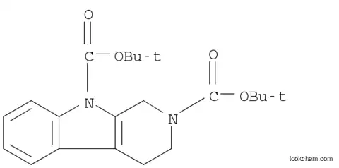 Molecular Structure of 1196075-55-4 (di-tert-butyl 3,4-dihydro-1H-pyrido[3,4-b]indole-2,9-dicarboxylate)